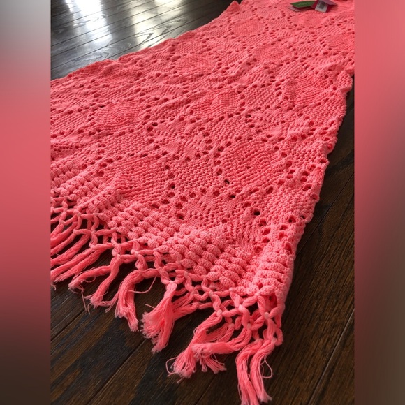 Lilly Pulitzer Women's L Adabelle Crocheted Sweater Dress in Yummy Melon - NWT! - Picture 3 of 9